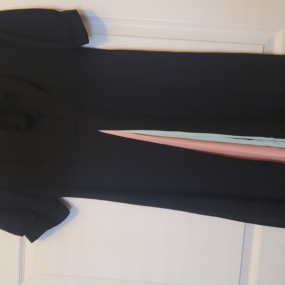Kimilily Elegant Black Pleated Dress Size L